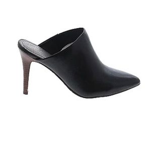 New Latigo Black Leather Mules 8